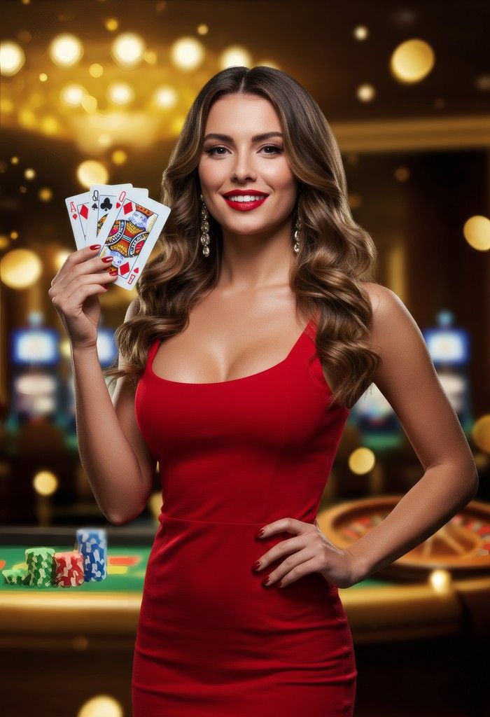 Bandar Ceme dealer table with seven-card hands visible at danatoti studio
